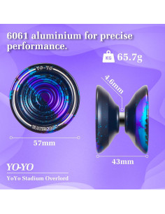 Yoyo Profesional WATIEOBOO de Metal 66g con Accesorios 2