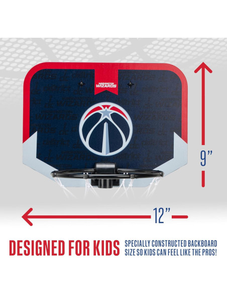 Aro de Baloncesto Mini Franklin Sports NBA Wizards 25,4 cm
