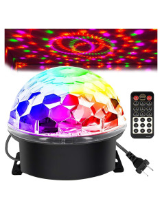 Bola de Espejos DJ Memzuoix 17,78 cm Luz Estroboscópica