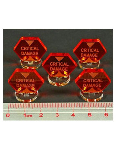 Fichas de Marcador de Caza Estelar LITKO | X-Wing | Ámbar Fluorescente | Paquete de 5