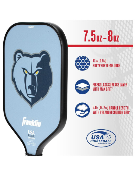 Pala de Pickleball Franklin Sports NBA Memphis Grizzlies 13mm