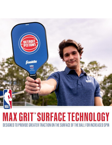 Pala de Pickleball Franklin Sports NBA Detroit Pistons 13mm