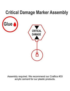 Fichas de Marcador de Caza Estelar LITKO | X-Wing | Ámbar Fluorescente | Paquete de 5 2