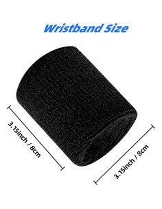 8 Muñequera Deportiva Jueerun Algodón Absorbente Unisex 2