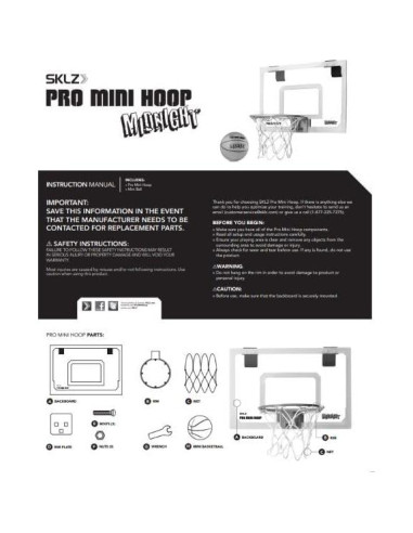 Aro de Baloncesto SKLZ Pro Mini para Puerta - Portátil