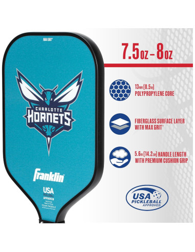 Pala de Pickleball Franklin Sports NBA Charlotte Hornets 13mm