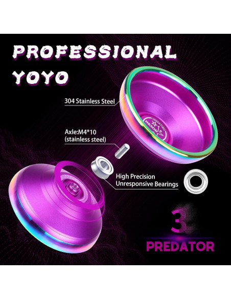 Yoyo Profesional Hksod Predator 3 No Responsivo Púrpura