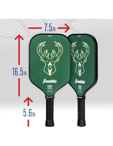Pala de Pickleball Franklin Sports Milwaukee Bucks 13mm
