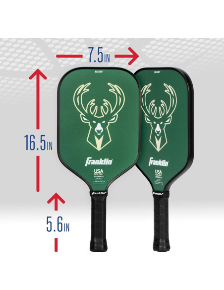 Pala de Pickleball Franklin Sports Milwaukee Bucks 13mm