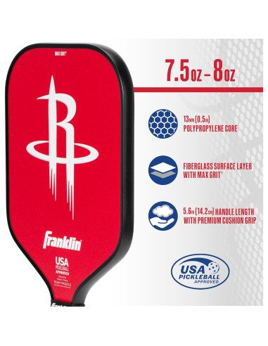 Pala de Pickleball Franklin Sports NBA Houston Rockets 13mm