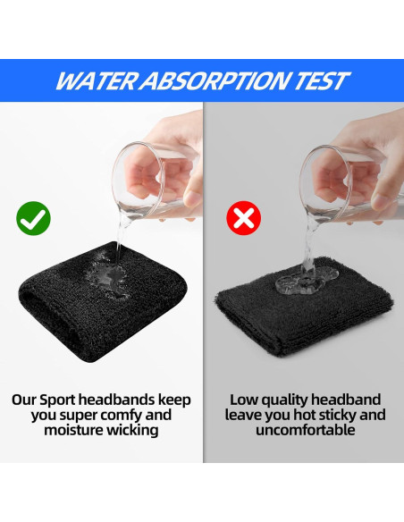 8 Muñequera Deportiva Jueerun Algodón Absorbente Unisex