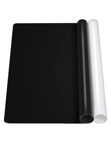 LEOBRO 2 Tapetes de Silicona 40x29.7cm Negro y Blanco