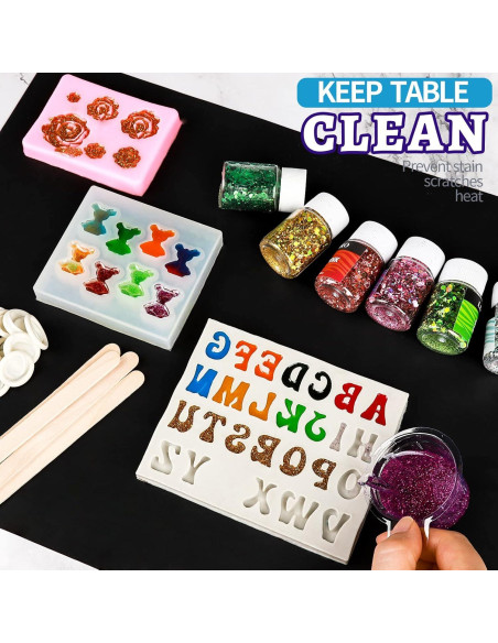 LEOBRO 2 Tapetes de Silicona 40x29.7cm Negro y Blanco