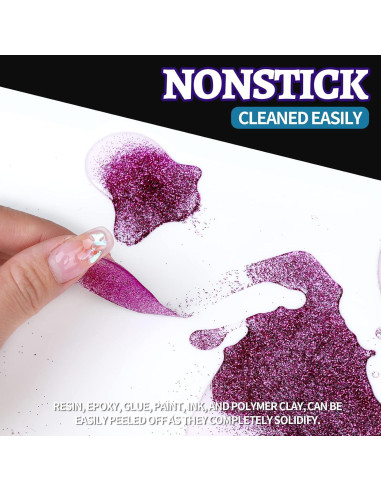 LEOBRO 2 Tapetes de Silicona 40x29.7cm Negro y Blanco