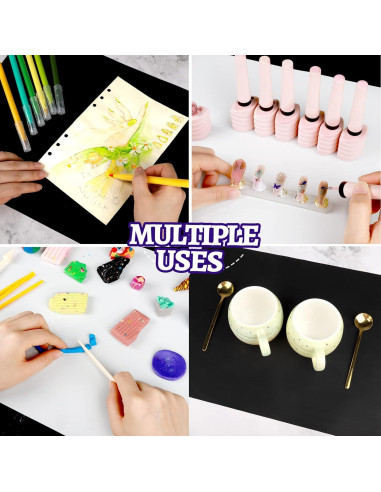 LEOBRO 2 Tapetes de Silicona 40x29.7cm Negro y Blanco