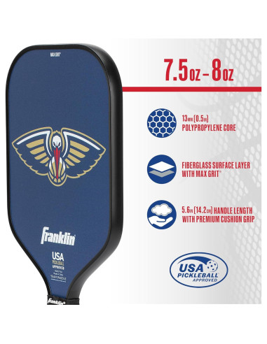 Pala de Pickleball Franklin Sports NBA New Orleans Pelicans 13mm