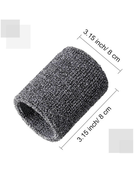 Bememo Paquete de 12 Muñequera Deportiva Absorbente 8cm