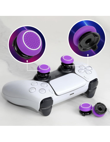 Agarres de Pulgar PS5/PS4 Gepicest 2T-B1 - 2 Pares Altura 9.9mm