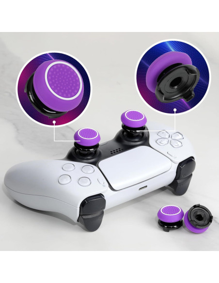 Agarres de Pulgar PS5/PS4 Gepicest 2T-B1 - 2 Pares Altura 9.9mm