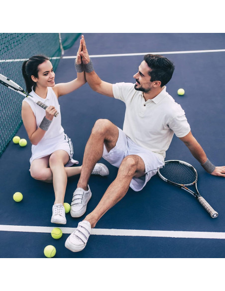 Bememo Paquete de 12 Muñequera Deportiva Absorbente 8cm