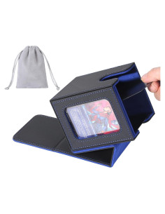 Caja de Barajas AFIING para 100 Cartas Dobladas - Negro/Azul