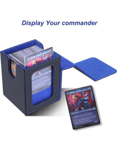 Caja de Barajas AFIING para 100 Cartas Dobladas - Negro/Azul 2