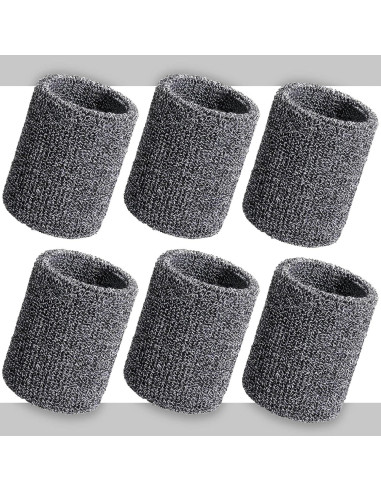 Bememo Paquete de 12 Muñequera Deportiva Absorbente 8cm