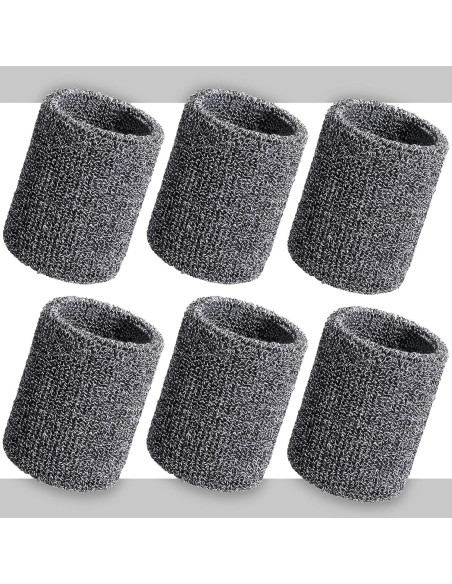 Bememo Paquete de 12 Muñequera Deportiva Absorbente 8cm