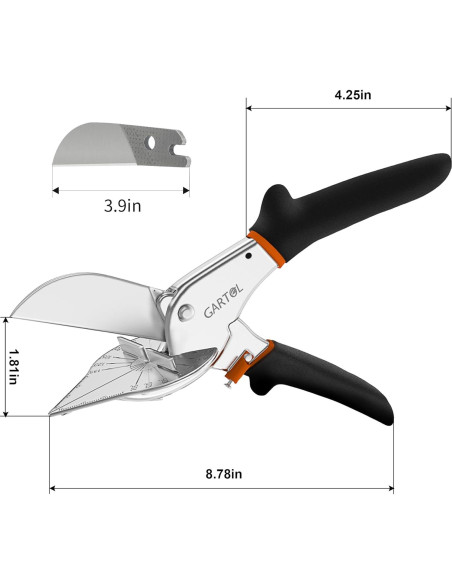 Tijeras de Inglete GARTOL HD-3101, Cortes Precisos 45-135