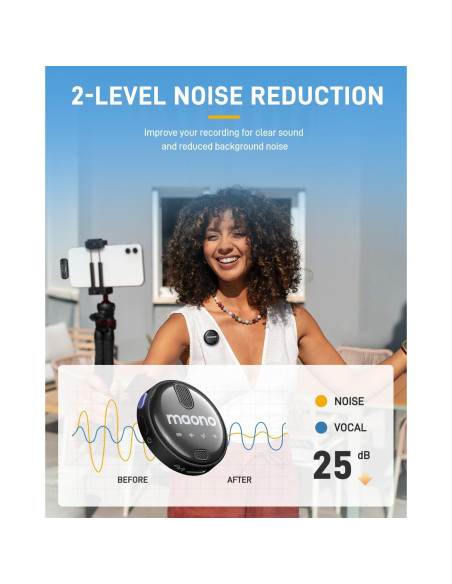 Micrófono Lavalier Inalámbrico MAONO WM620 para iPhone