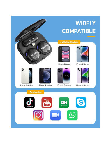 Micrófono Lavalier Inalámbrico MAONO WM620 para iPhone