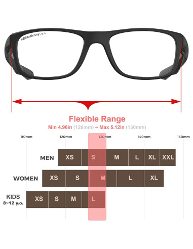 Gafas de Seguridad HTS TR90NZZ Pequeñas con Lentes Claras