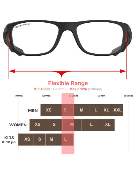Gafas de Seguridad HTS TR90NZZ Pequeñas con Lentes Claras