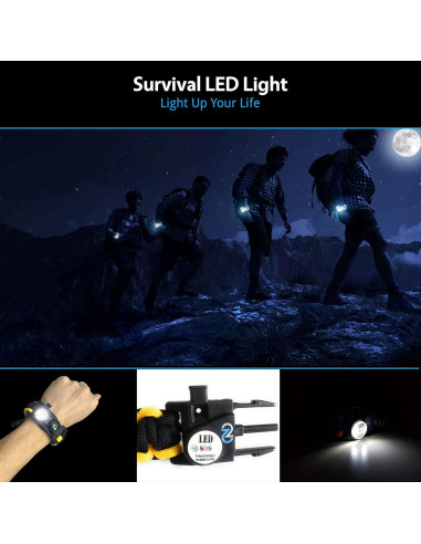 Pulsera de Supervivencia Nexfinity One con Luz LED y Multiherramientas - Set de 2