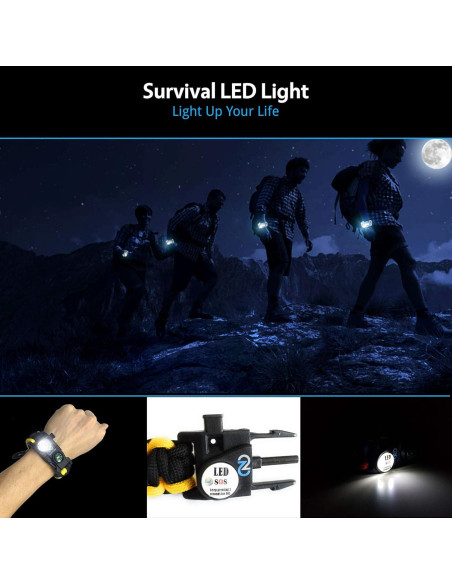 Pulsera de Supervivencia Nexfinity One con Luz LED y Multiherramientas - Set de 2