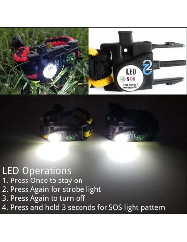 Pulsera de Supervivencia Nexfinity One con Luz LED y Multiherramientas