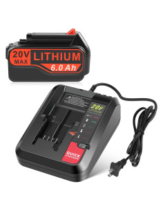 Batería de Litio 20V 6.0Ah + Cargador Black & Decker