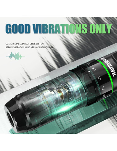 Máquina de Tatuaje Inalámbrica Dragonhawk L3 140mm 233g