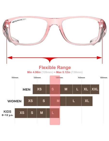 Gafas de Seguridad HTS TR90NZZ Pequeñas con Protectores Laterales