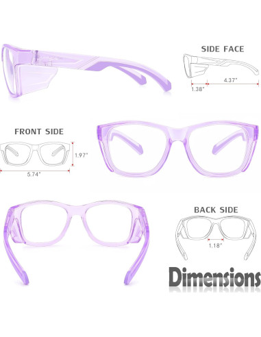 Gafas de Seguridad UKNOW - Antivaho y UV - Adulto Unisex