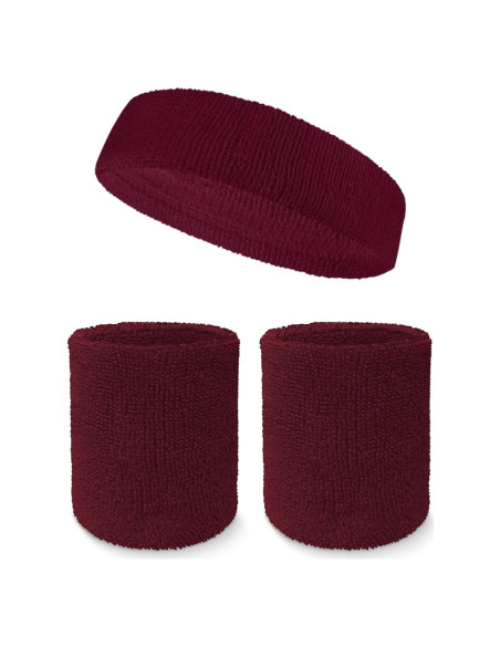 Juego de Toallas de Tela Couver - Diadema y Muñequera Absorbente