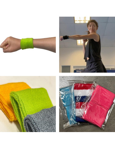 Banda de Sudor para Muñeca COUVER - Algodón Absorbente (1 par)