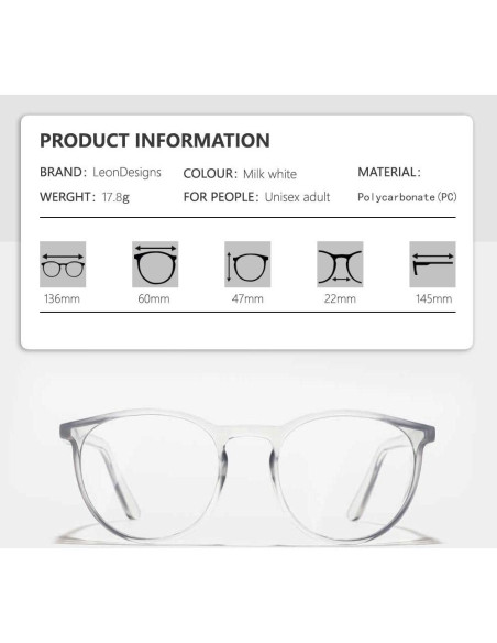 Gafas de Seguridad LeonDesigns Antivaho UV400 Transparentes