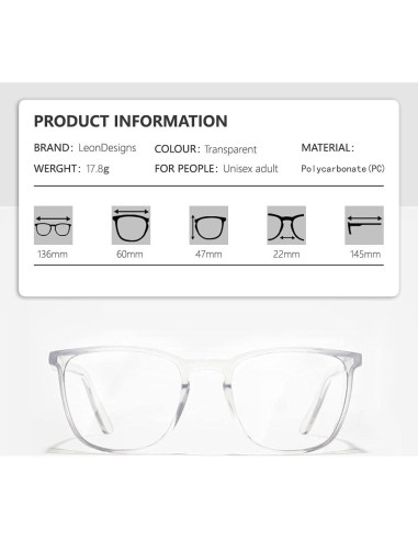 Gafas de Seguridad LeonDesigns Antivaho UV400 Unisex