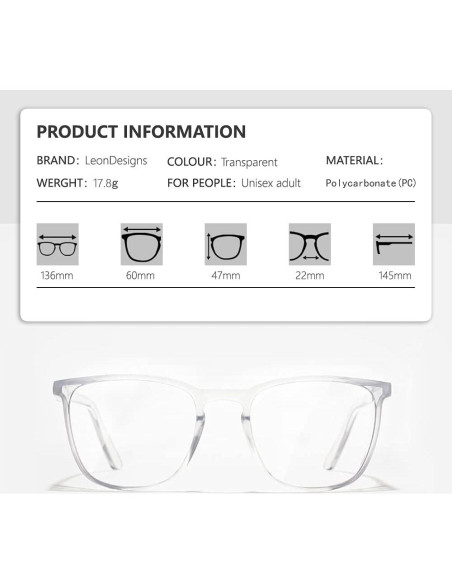 Gafas de Seguridad LeonDesigns Antivaho UV400 Unisex