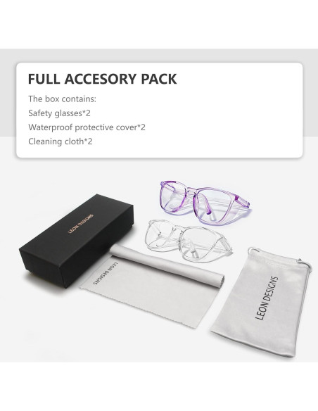 Gafas de Seguridad LeonDesigns Antivaho UV400 Unisex