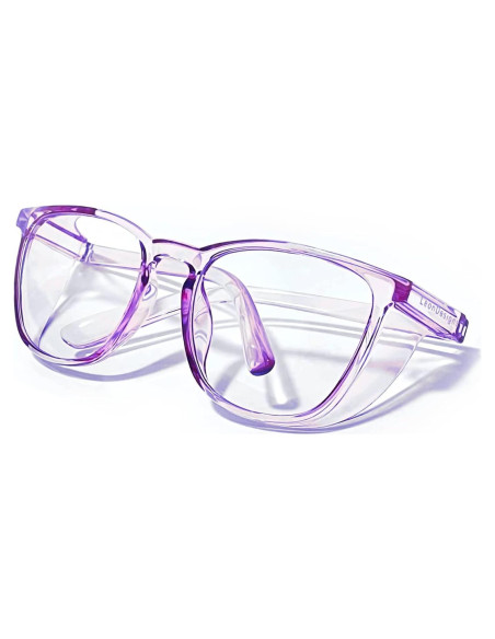 Gafas de seguridad LeonDesigns lila cuadrado antiempañantes