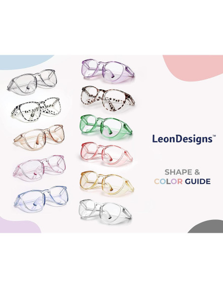 Gafas de seguridad LeonDesigns lila cuadrado antiempañantes