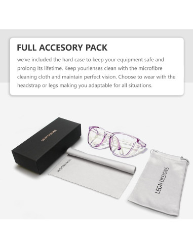 Gafas de seguridad LeonDesigns lila cuadrado antiempañantes