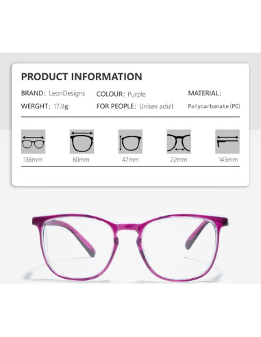 Gafas de Seguridad LeonDesigns Antivaho UV Bloqueo Luz Azul